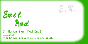 emil mod business card